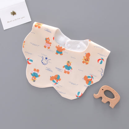 Baby Saliva Towel Newborn Bib Pocket Cotton Happy Bear