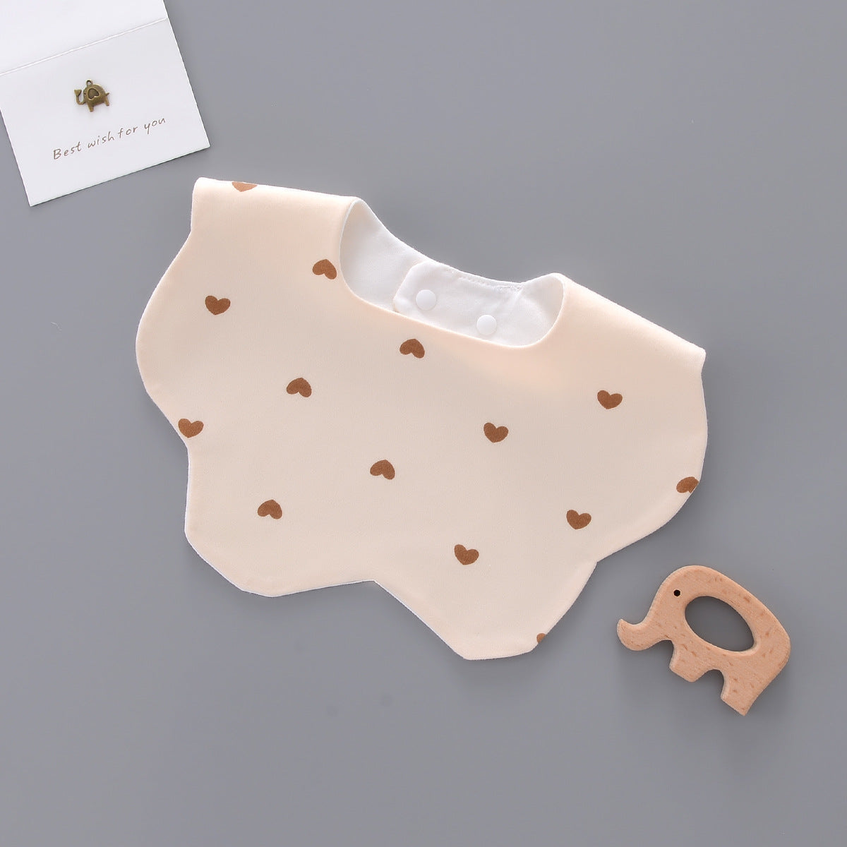 Baby Saliva Towel Newborn Bib Pocket Cotton Heart