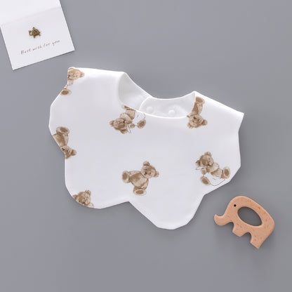 Baby Saliva Towel Newborn Bib Pocket Cotton Teddy Bear