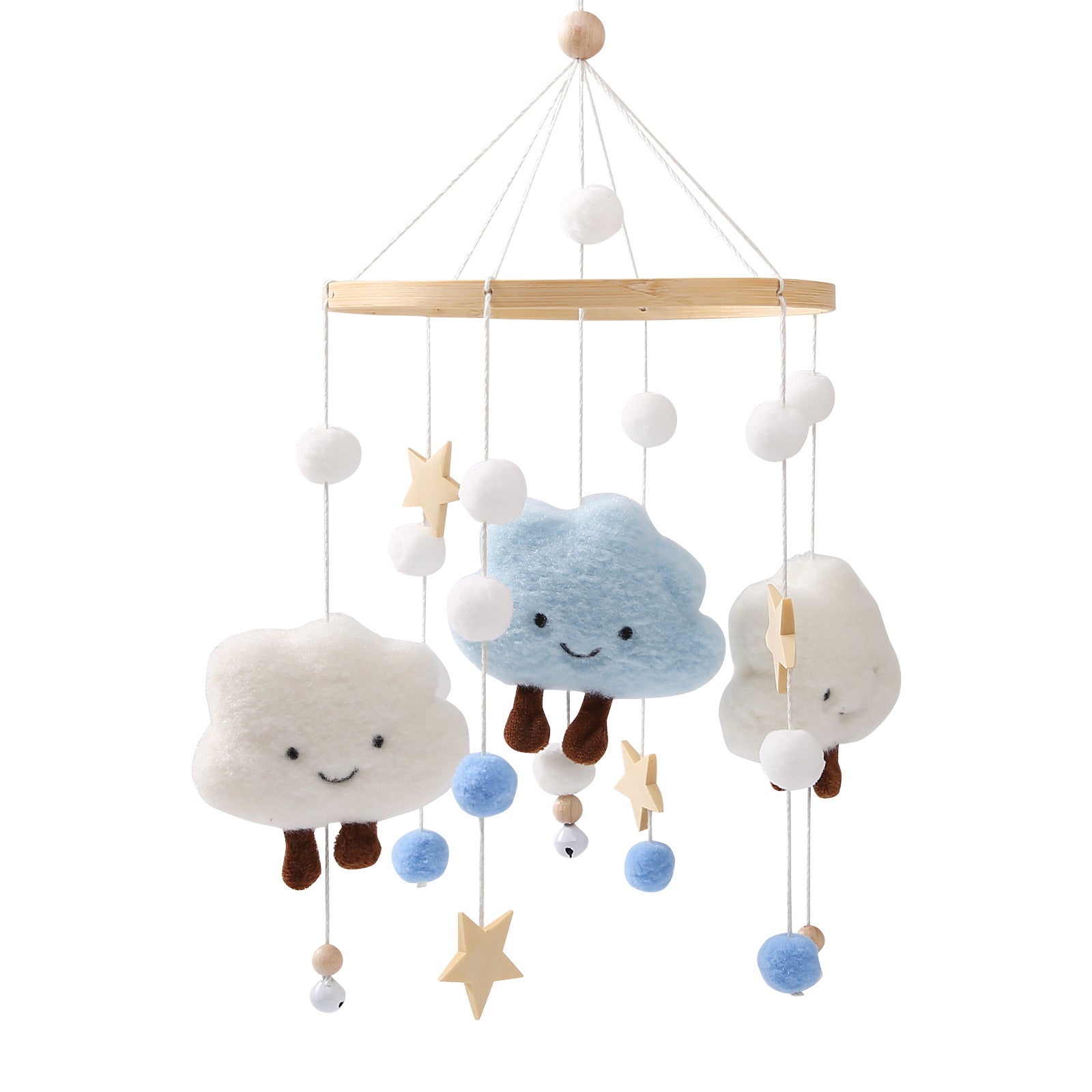 Baby Appease Cloud Rattles Bed Bell Toy  Blue