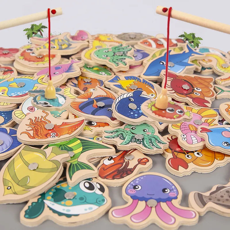 Kids-Montessori-Wooden-Magnetic-Fishing-Toys