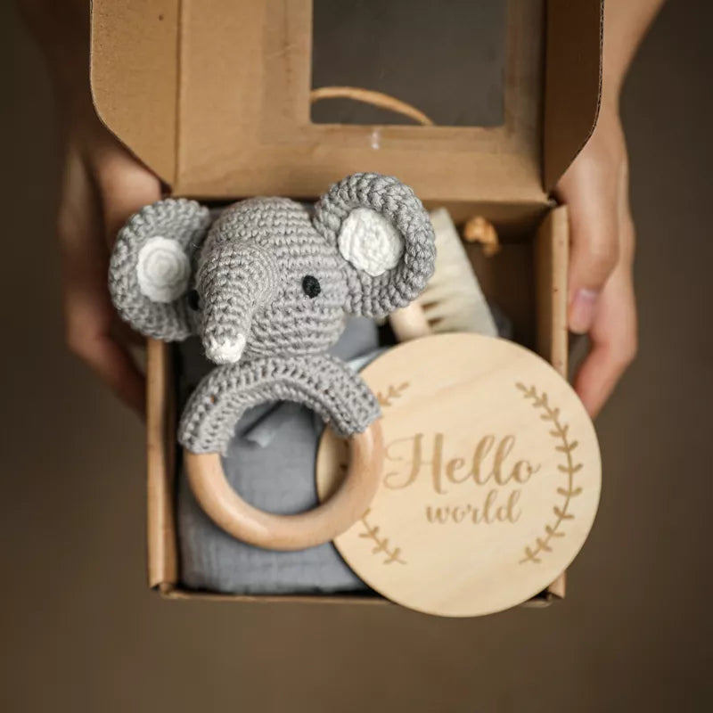 Handmade Baby Bath Toy Shower Gift Set Elephant