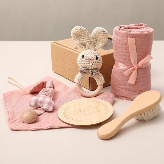 Handmade Baby Bath Toy Shower Gift Set  Pink